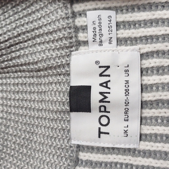 Topman gray long sleeve half zip sweater - Picture 7 of 8